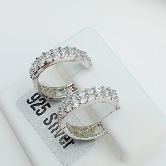 "925 Sterling Silver Cubic Zirconia Earrings, U19254868 - Picture 8 of 11